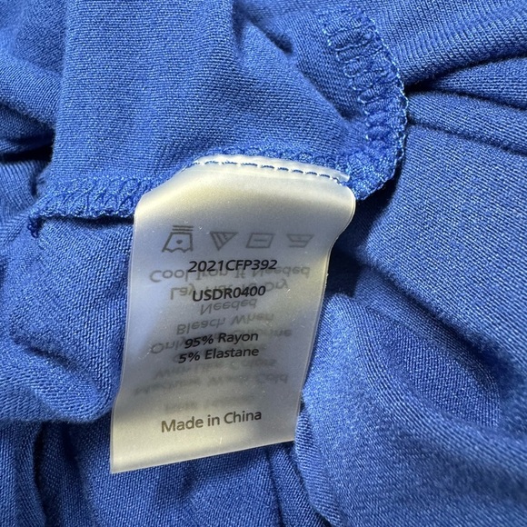 UNIVERSAL STANDARD Teresa Liquid Jersey V-Neck Dress Mazarine Blue M/18-20 - Picture 10 of 10